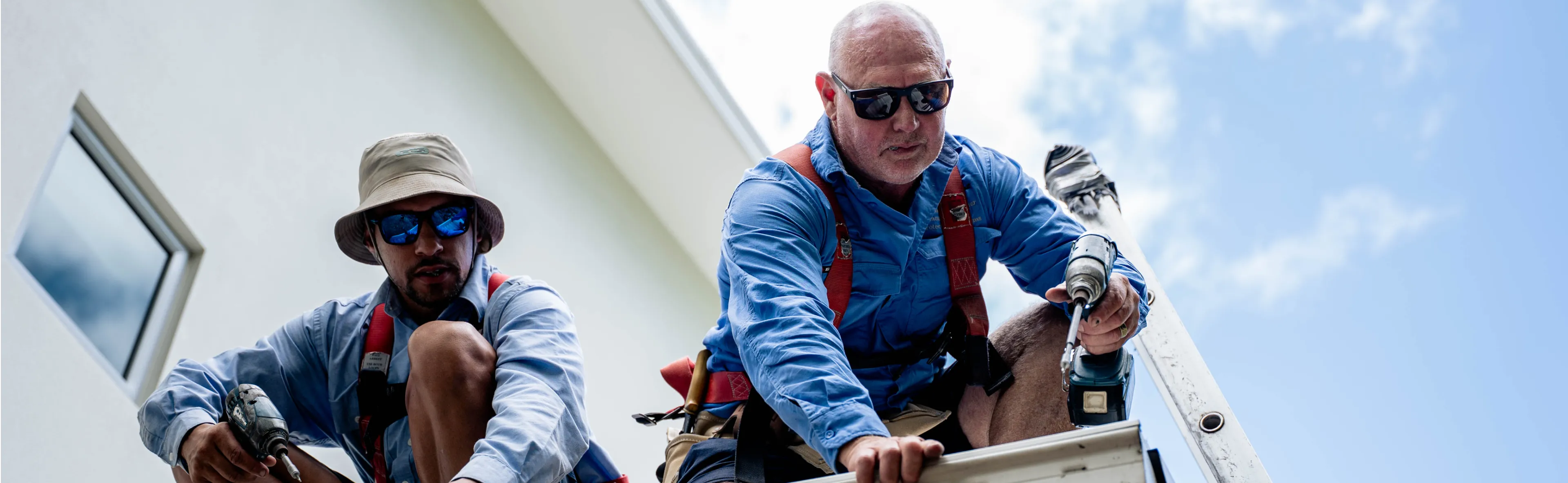 Gutter Guards Removal And Refitting job being completed